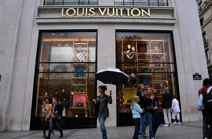 Louis Vuitton store at Champs Elysee, Paris, France. One of the busiest shopping destinations for tourist in the country. Photo via Pinterest