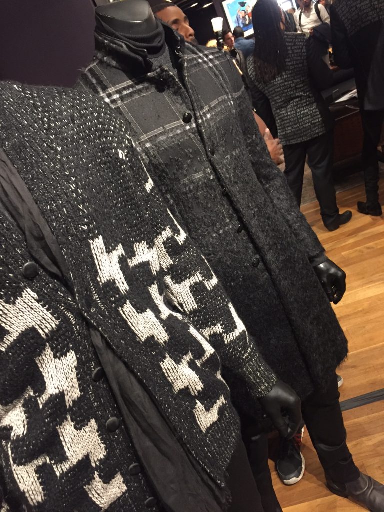 Woolen Coat and Sweater displayed on the John Varvatos San Francisco sales floor. Image Source: Fashion School Daily.