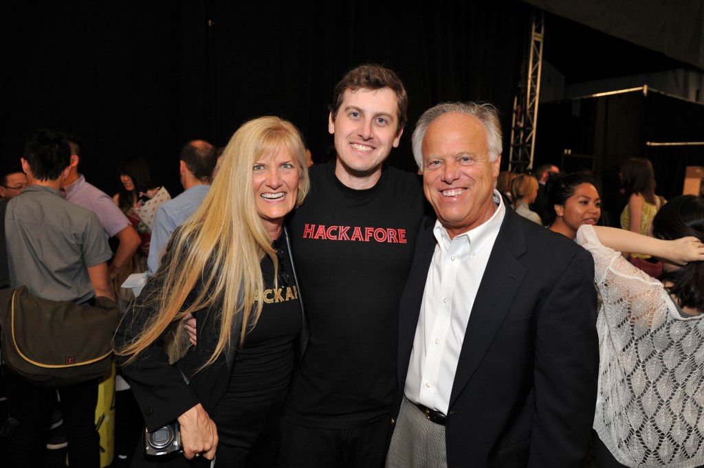 916-aau-9911 David Doerr with his parents after the show