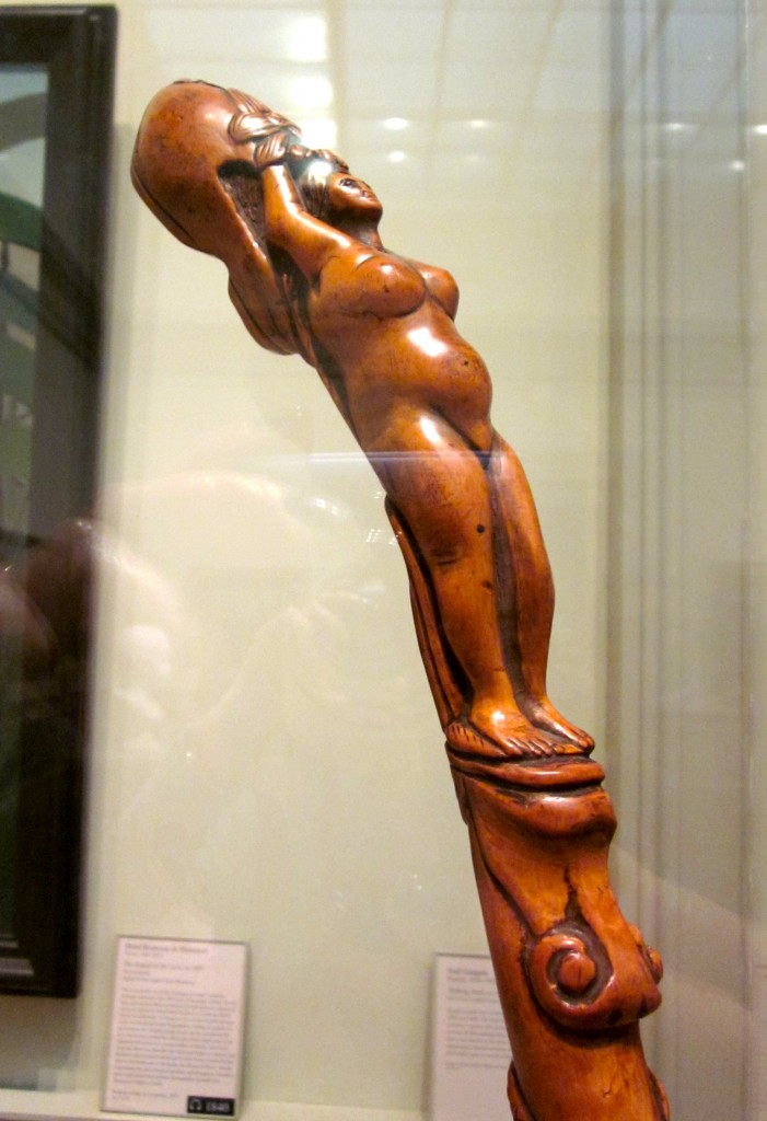 Paul Gaugin (1848 - 1903) Walking stick carved from boxwood.  