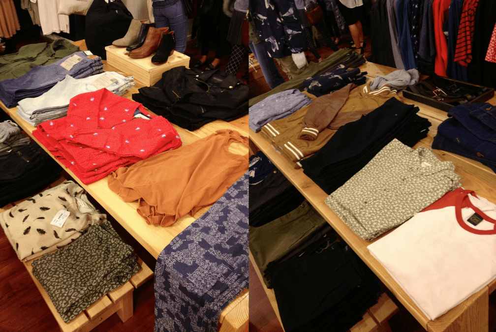 An assortment of OBEY’s womenswear and menswear in Azalea Boutique.