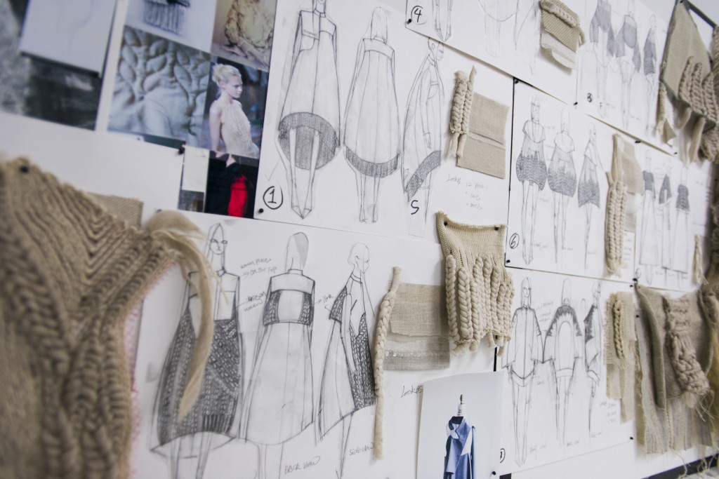 Mia’s design process for her Spring 2015 Collection.