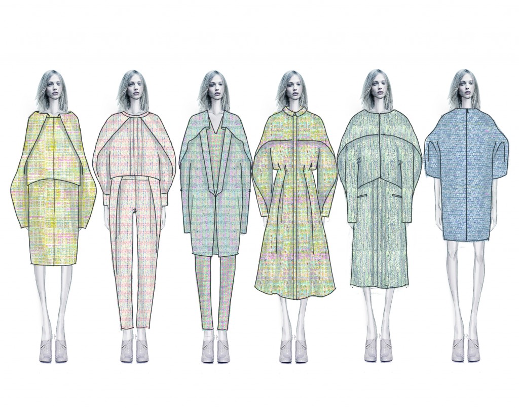 Illustrated Lineup for Zhou’s Spring 2015 Collection.