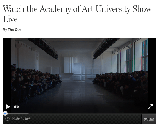 Watch the Academy of Art University Show Live By The Cut