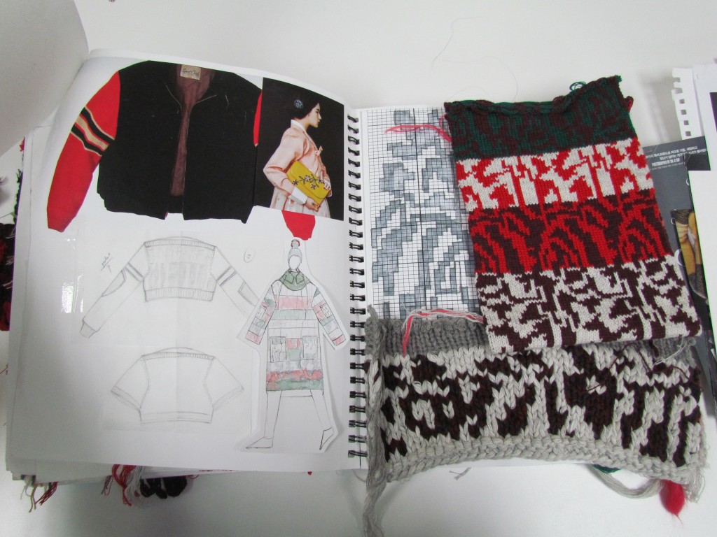 Fabric swatches and inspiration images from Gisel Ko’s graduation collection.