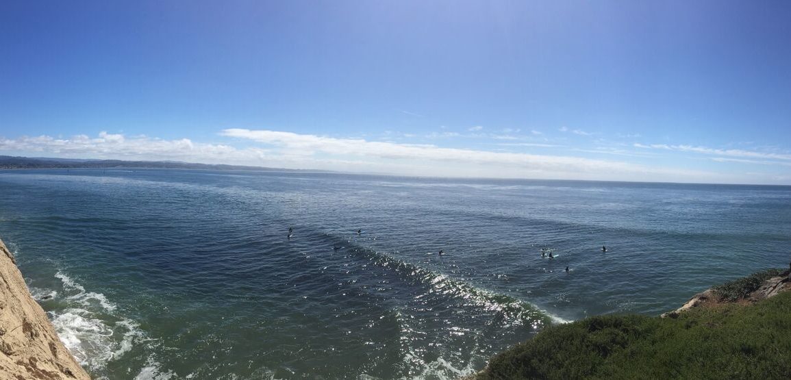 Picture of the sea from a high vantage point