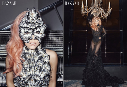 Lady Gaga in Tex Saverio in May 2012 edition of Harper's Bazaar