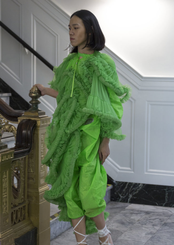 Jianhul Deng green dress