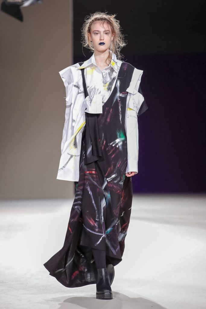 yohji yamamoto graffiti dress