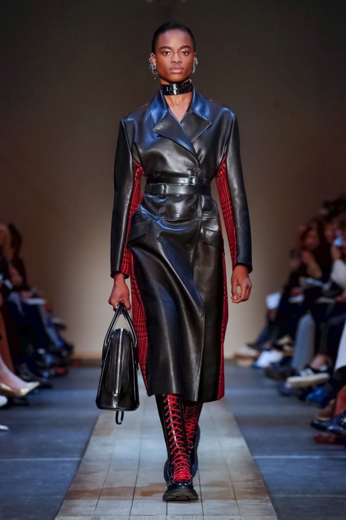 alexander mcqueen leather coat