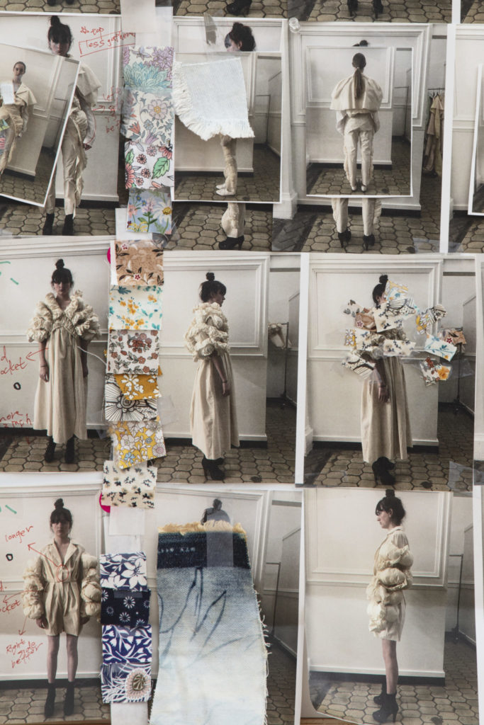 Mood board for Abby Yang's graduate collection. Photography by Danielle Rueda